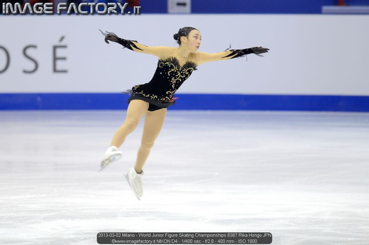 2013-03-02 Milano - World Junior Figure Skating Championships 6387 Rika Hongo JPN